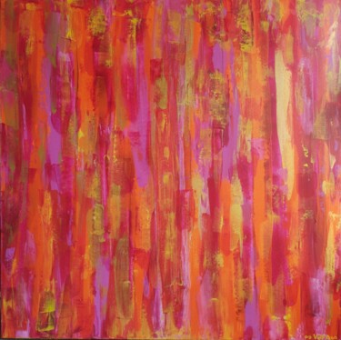 Картина под названием "Fire woman" - Vafa Majidli, Подлинное произведение искусства, Акрил Установлен на Деревянная рама для…