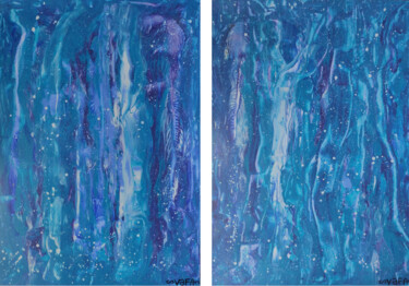 Pittura intitolato "Cosmic water" da Vafa Majidli, Opera d'arte originale, Acrilico