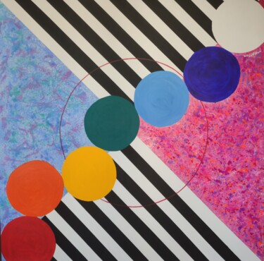 Parallel Worlds Painting titled "Parallel Worlds" by Vafa Majidli, Original Art, Acrylic Mounted on Stretcher frame