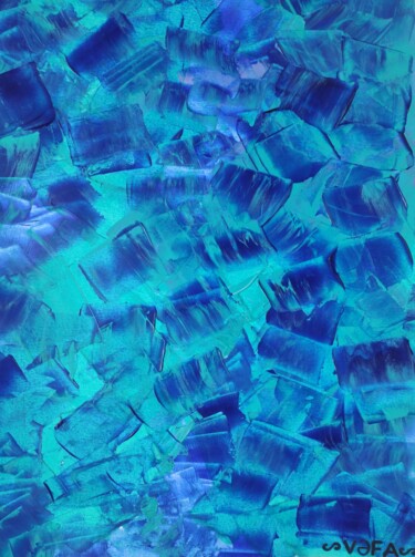 Malerei mit dem Titel "Turquoise Ocean" von Vafa Majidli, Original-Kunstwerk, Acryl