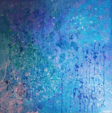 Malerei mit dem Titel "Raining nebula" von Vafa Majidli, Original-Kunstwerk, Acryl