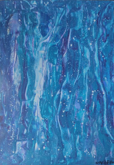 Peinture intitulée "Cosmic water #1" par Vafa Majidli, Œuvre d'art originale, Acrylique