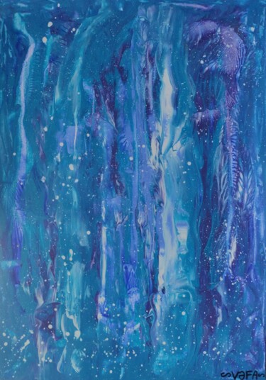 Peinture intitulée "Cosmic water #2" par Vafa Majidli, Œuvre d'art originale, Acrylique