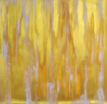 Peinture intitulée "Golden Waves" par Vafa Majidli, Œuvre d'art originale, Acrylique