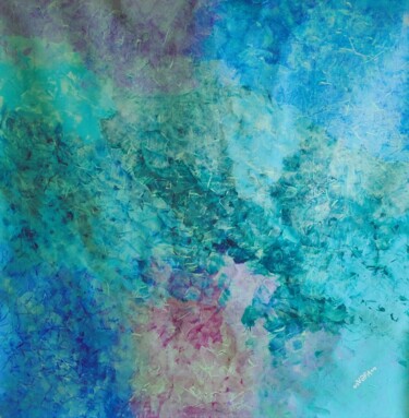 Peinture intitulée "Ocean of azure tend…" par Vafa Majidli, Œuvre d'art originale, Acrylique