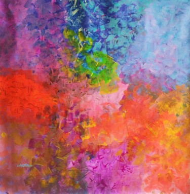 Картина под названием "Blossoming Ocean 2" - Vafa Majidli, Подлинное произведение искусства, Акрил
