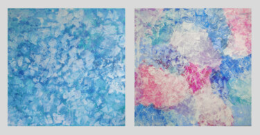 Malerei mit dem Titel ""Tenderness" Diptych" von Vafa Majidli, Original-Kunstwerk, Acryl