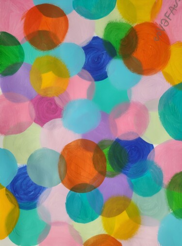 Painting titled "Colors' lullaby" by Vafa Majidli, Original Artwork, Acrylic
