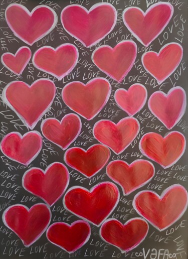 绘画 标题为“Love. Magenta pink…” 由Vafa Majidli, 原创艺术品, 丙烯