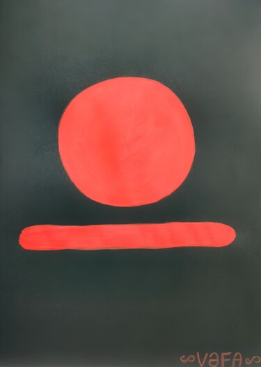 Pintura titulada "Red Sun" por Vafa Majidli, Obra de arte original, Acrílico