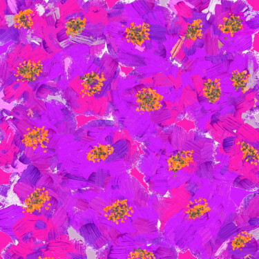 Druckgrafik mit dem Titel "Floral composition.…" von Vafa Majidli, Original-Kunstwerk, Digitaldruck