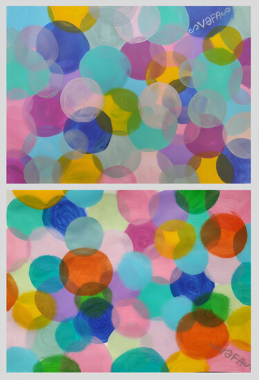 Malerei mit dem Titel ""Colorful Dreams" D…" von Vafa Majidli, Original-Kunstwerk, Acryl