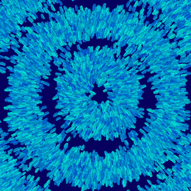 Malerei mit dem Titel "Crystal. Blue Water…" von Vafa Majidli, Original-Kunstwerk, Digitaldruck