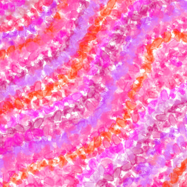 Schilderij getiteld "Orange, Pink & Purp…" door Vafa Majidli, Origineel Kunstwerk, Digitale afdruk