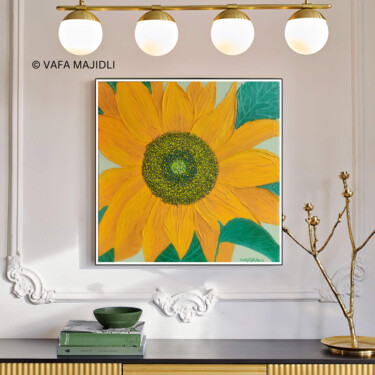 Obrazy i ryciny zatytułowany „Sunflower's Univers…” autorstwa Vafa Majidli, Oryginalna praca, Cyfrowy wydruk