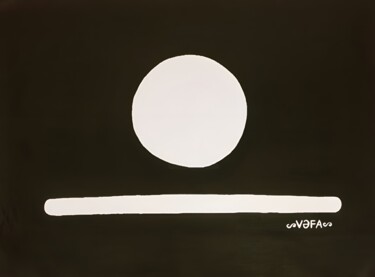 Картина под названием "Wholeness. White Sun" - Vafa Majidli, Подлинное произведение искусства, Акрил