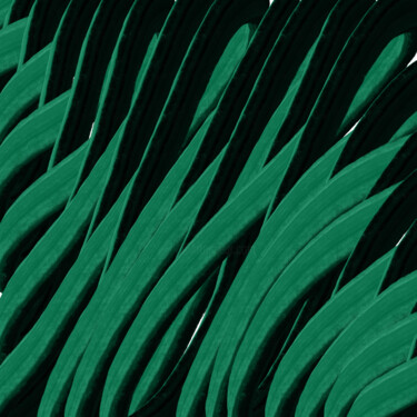Estampas & grabados titulada "Calm Green Minimali…" por Vafa Majidli, Obra de arte original, Impresión digital