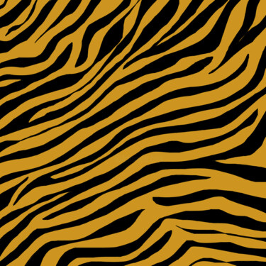 Estampas & grabados titulada "Tiger - Print" por Vafa Majidli, Obra de arte original, Impresión digital