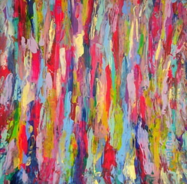Peinture intitulée "Colorful Worlds 3" par Vafa Majidli, Œuvre d'art originale, Acrylique