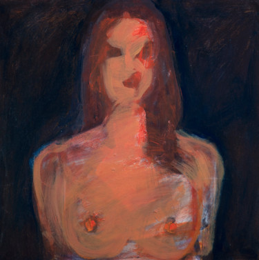 Painting titled "Nude Elegance 6" by Vafa, Original Artwork, Acrylic