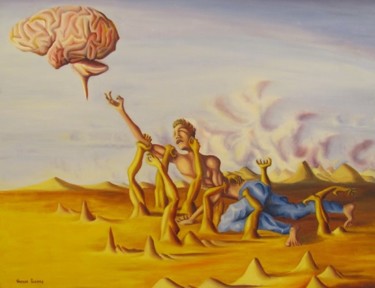 Pintura intitulada "A Repressão do Raci…" por Vagner Queiroz, Obras de arte originais