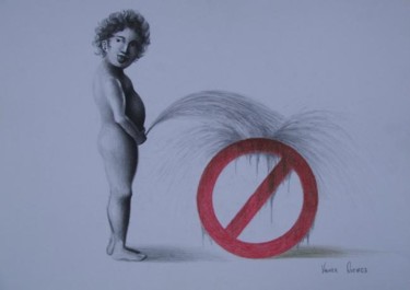 Desenho intitulada "Conduta E Convicção" por Vagner Queiroz, Obras de arte originais