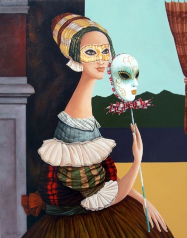 Картина под названием "Before Masquerade" - Vahagn H, Подлинное произведение искусства, Акрил