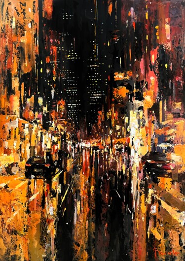 Pintura titulada "When the city doesn…" por Vahan Shahbazyan, Obra de arte original, Oleo
