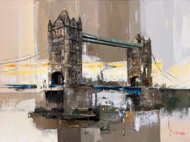 Painting titled "Heart of London" by Vahan Shahbazyan, Original Artwork, Oil