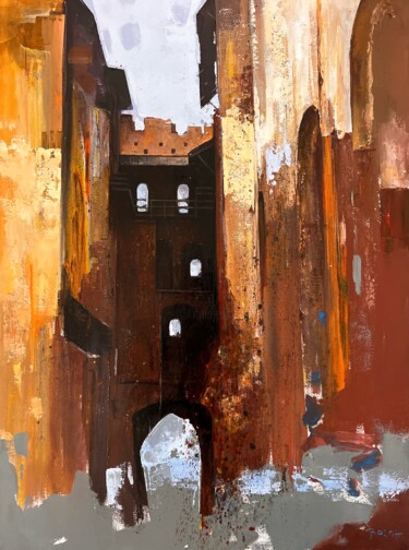 Painting titled "Tartu Dome Cathedral" by Vahan Shahbazyan, Original Artwork, Oil
