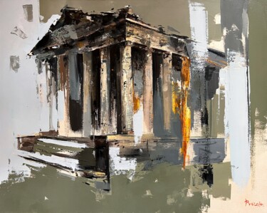 Malerei mit dem Titel "Ancient Temple of G…" von Vahan Shahbazyan, Original-Kunstwerk, Öl