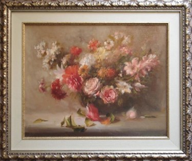 Painting titled "flowers" by Vahe Yeremyan, Original Artwork