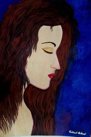Painting titled "Leesa" by Sir.Vaibhav Adhav, Original Artwork, Watercolor
