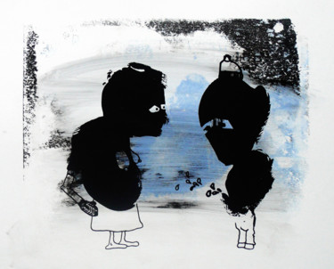 Peinture intitulée "Le couple / The cou…" par Vaiva Kovieraite-Trumpe, Œuvre d'art originale