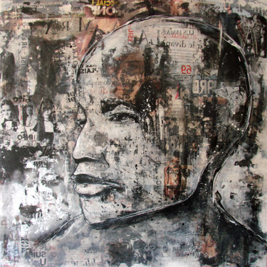 Pintura titulada "Une idee derrière l…" por Valerie Nogier, Obra de arte original, Acrílico Montado en Bastidor de camilla d…