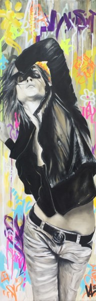 From the fashion week Peinture intitulée "From the fashion we…" par Val Escoubet, Œuvre d'art originale, Acrylique