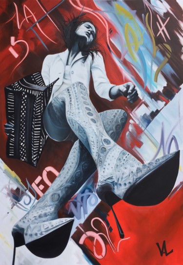 Pintura titulada "Perspectives urbain…" por Val Escoubet, Obra de arte original, Oleo