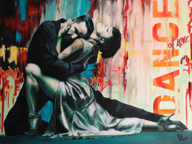 Pintura intitulada "Dance of love" por Val Escoubet, Obras de arte originais, Óleo