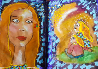 Peinture intitulée "carnet d'artiste 10" par Valerie Nunes, Œuvre d'art originale