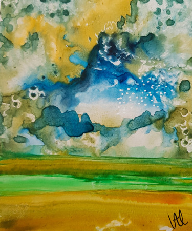 Peinture intitulée "Pour Alice D" par Valerie Nunes, Œuvre d'art originale, Aquarelle