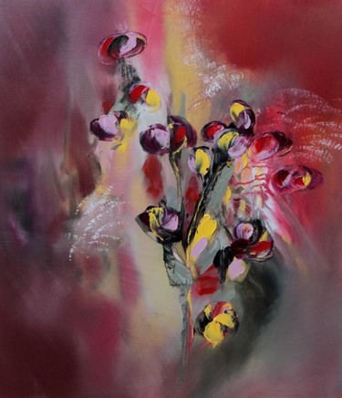 Peinture intitulée "Abstraction florale" par Valerie Nunes, Œuvre d'art originale