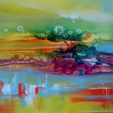 Peinture intitulée "Jubilation Poétique" par Valerie Nunes, Œuvre d'art originale, Huile