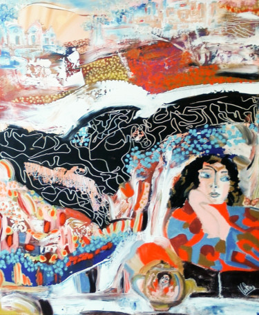 Peinture intitulée "Penser la liberté" par Valerie Nunes, Œuvre d'art originale, Acrylique