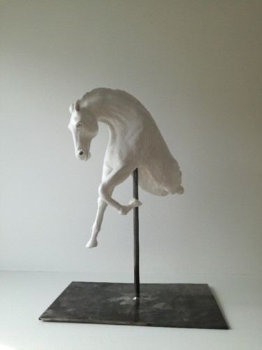 Sculpture titled "L'ELEGANT - SCLUPTU…" by Valerie Perron, Original Artwork, Ceramics
