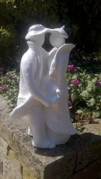 Sculptuur getiteld "MATERNITE - Sculptu…" door Valerie Perron, Origineel Kunstwerk, Keramiek