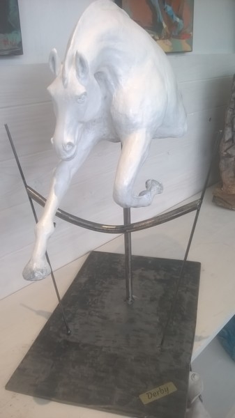 Γλυπτική με τίτλο ""DERBY" - Sculpture…" από Valerie Perron, Αυθεντικά έργα τέχνης, Κεραμικά