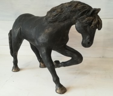 Sculptuur getiteld ""LE P'TIT CHEVAL A…" door Valerie Perron, Origineel Kunstwerk, Keramiek