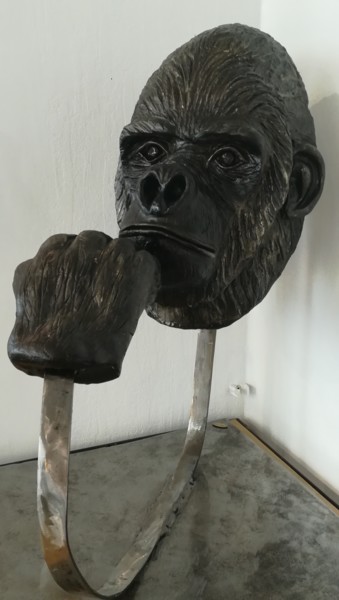 Skulptur mit dem Titel ""HUMEUR MAUSSADE" -…" von Valerie Perron, Original-Kunstwerk, Keramik