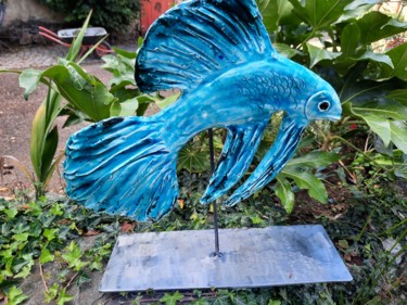 雕塑 标题为“LE GUPPY” 由Valerie Perron, 原创艺术品, 陶瓷