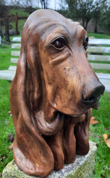 Sculpture intitulée "DOUX REVEUR..." par Valerie Perron, Œuvre d'art originale, Céramique